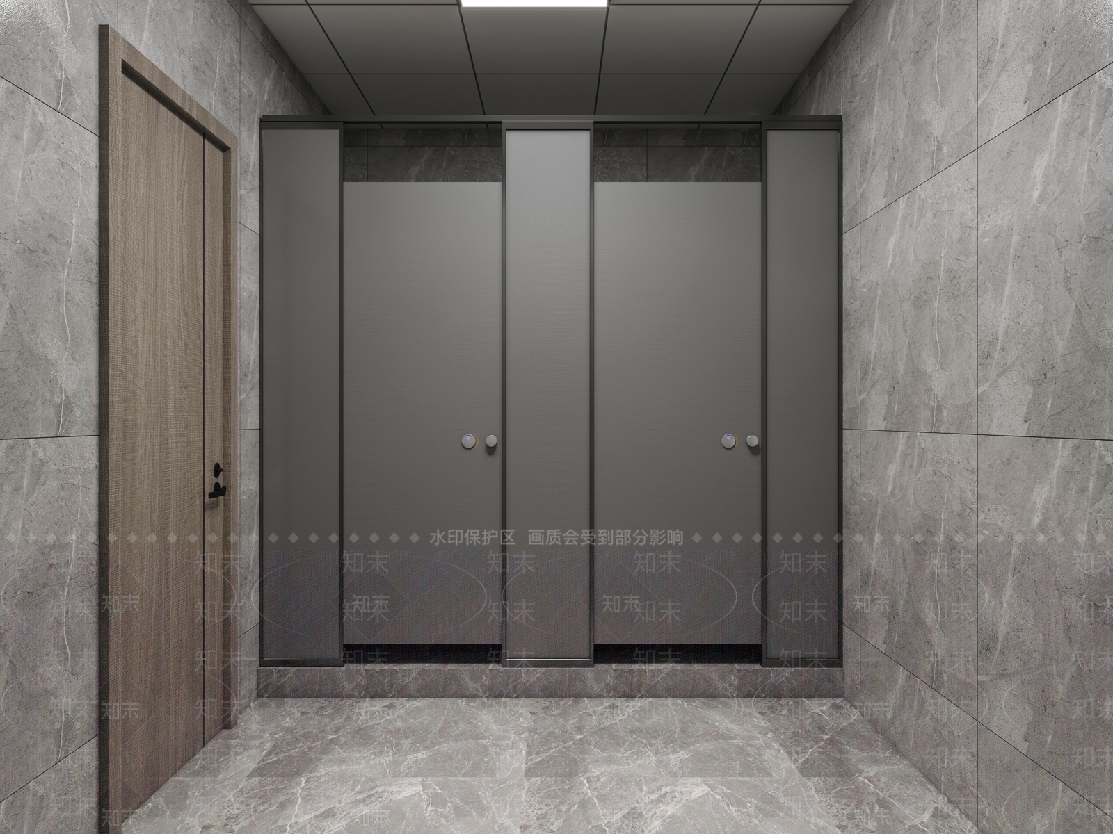 现代简约封闭式厨房3D模型下载【ID:1228683334】