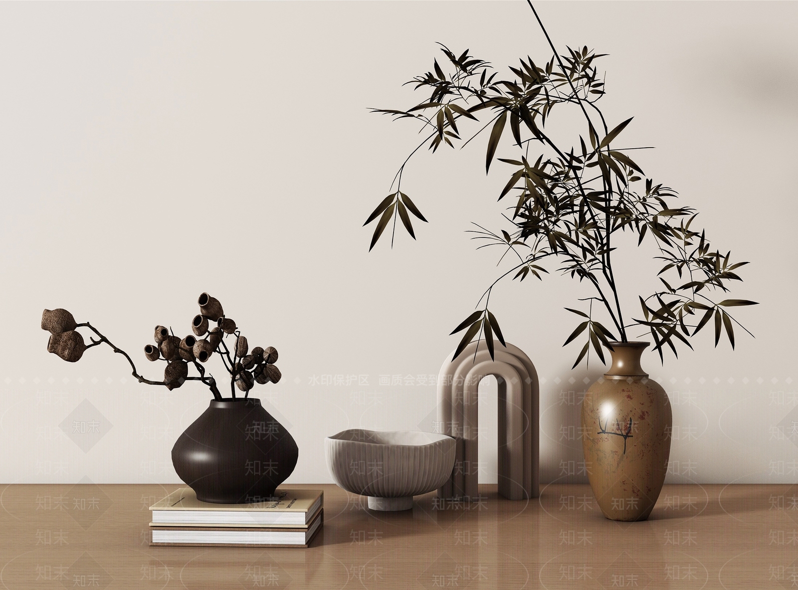 新中式摆件组合3D模型下载【ID:1228684011】