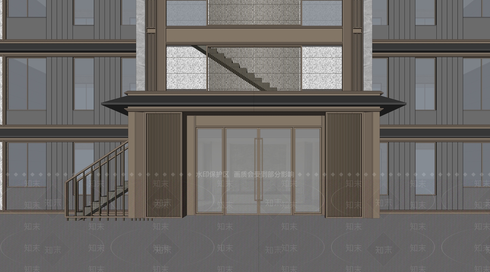 新中式多层住宅SU模型下载【ID:1228685854】