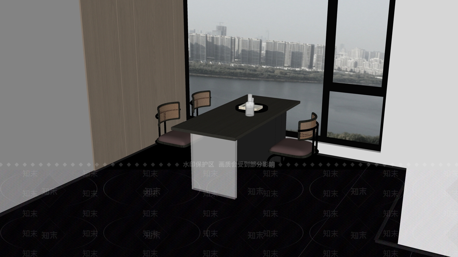 现代简约餐桌椅SU模型下载【ID:1228690772】