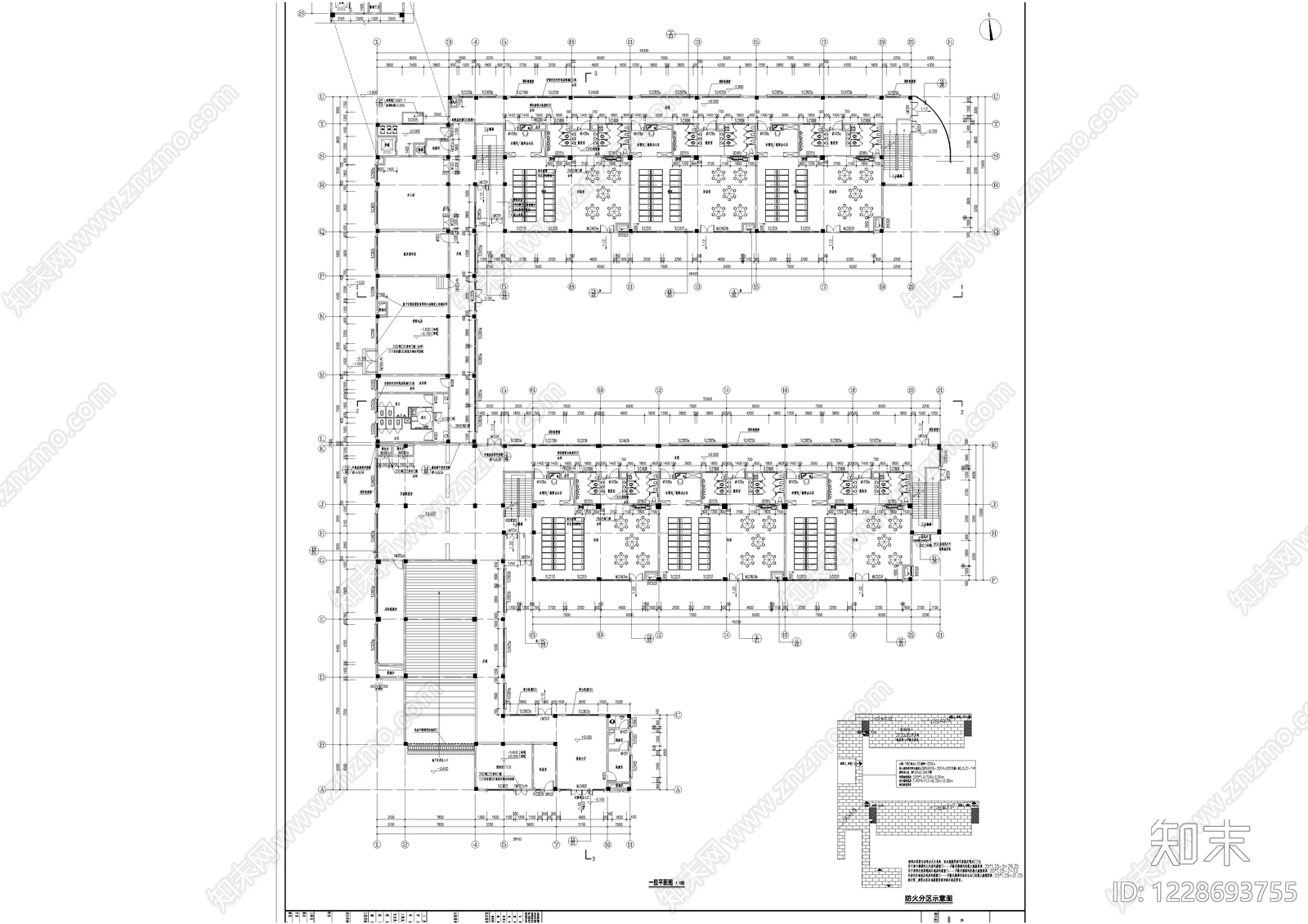 幼儿园建筑cad施工图下载【ID:1228693755】
