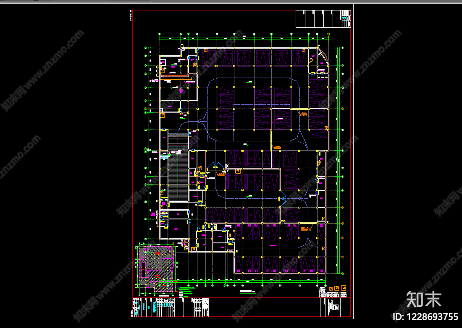 幼儿园建筑cad施工图下载【ID:1228693755】