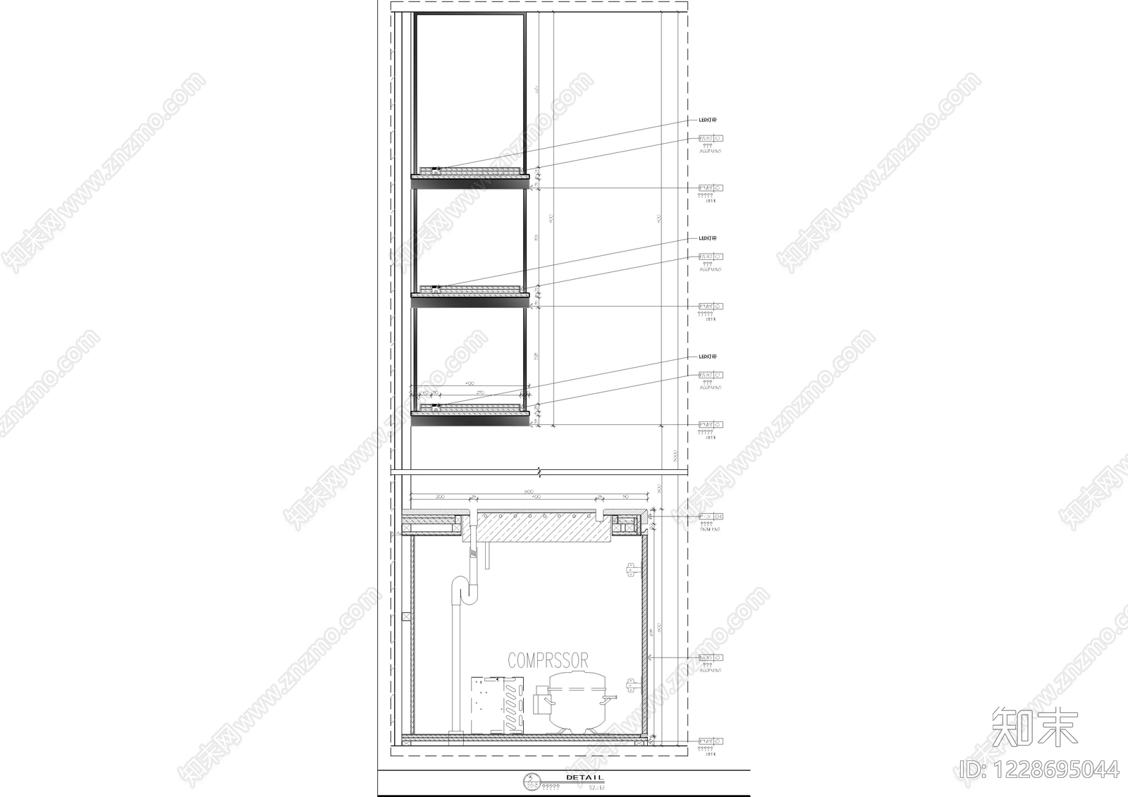 墙面节点cad施工图下载【ID:1228695044】
