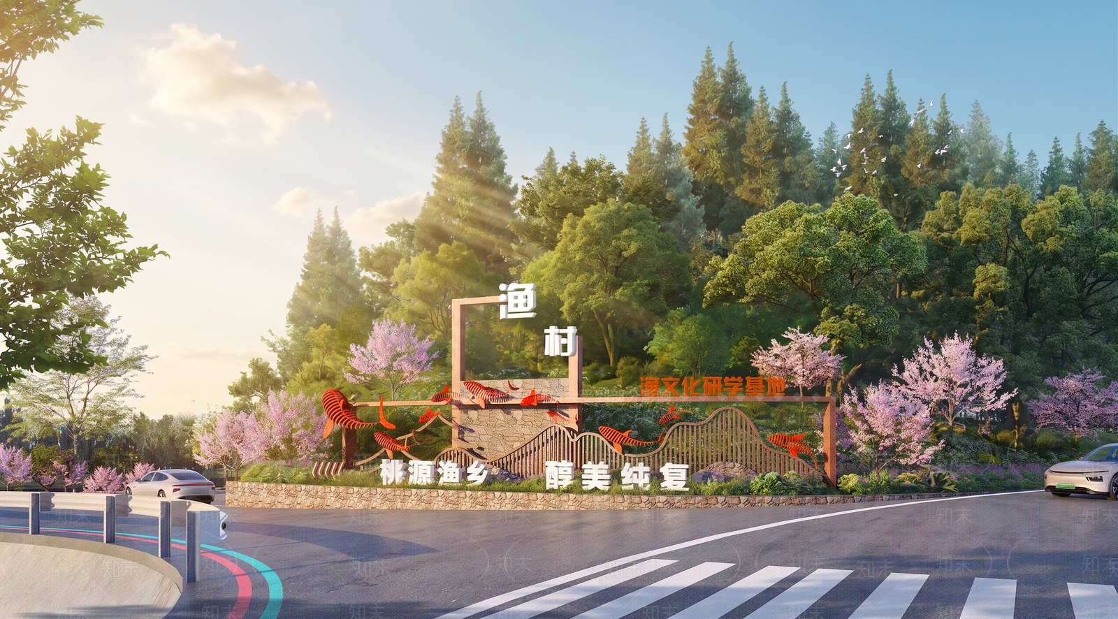 新中式景观入口大门SU模型下载【ID:1228698750】