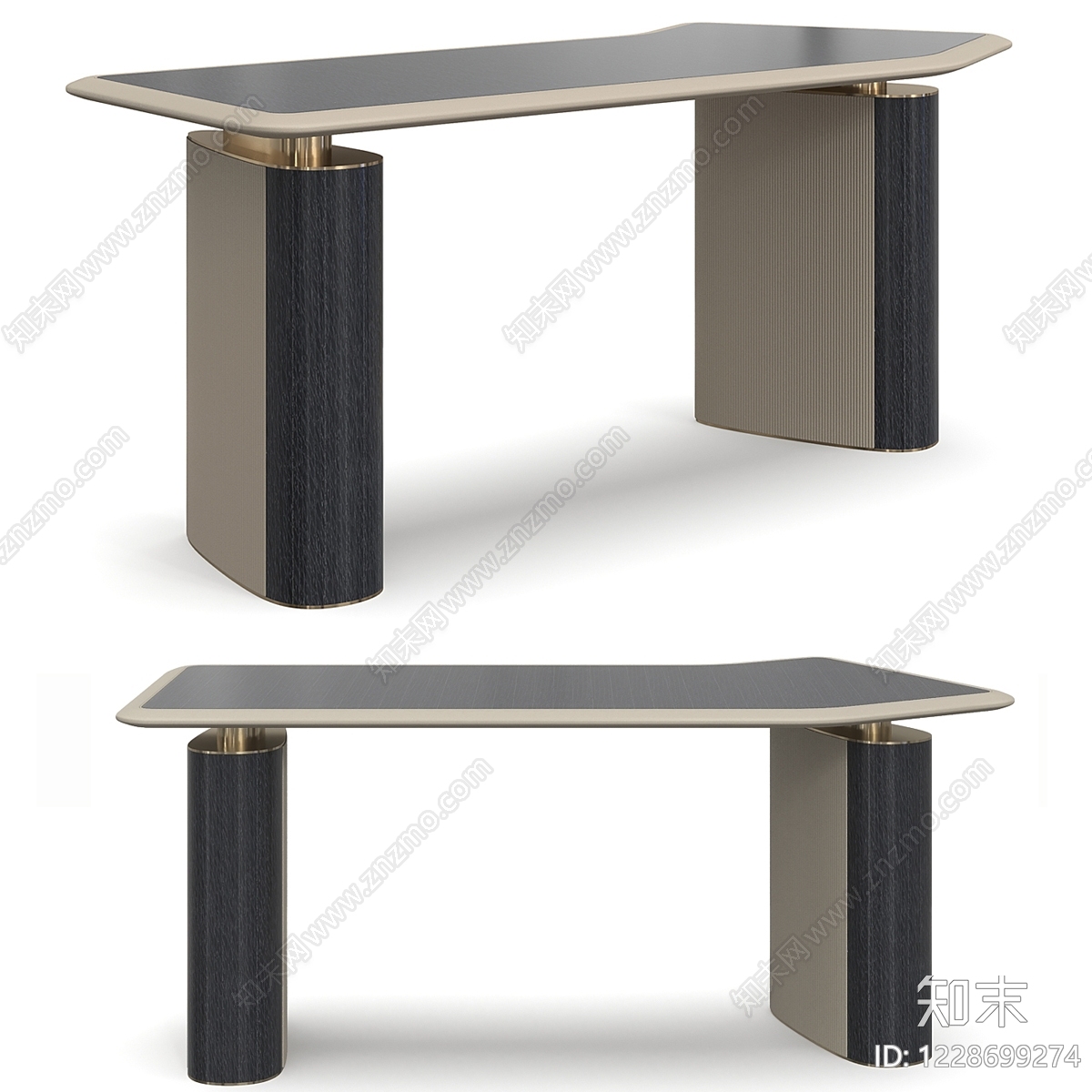 轻奢办公桌3D模型下载【ID:1228699274】