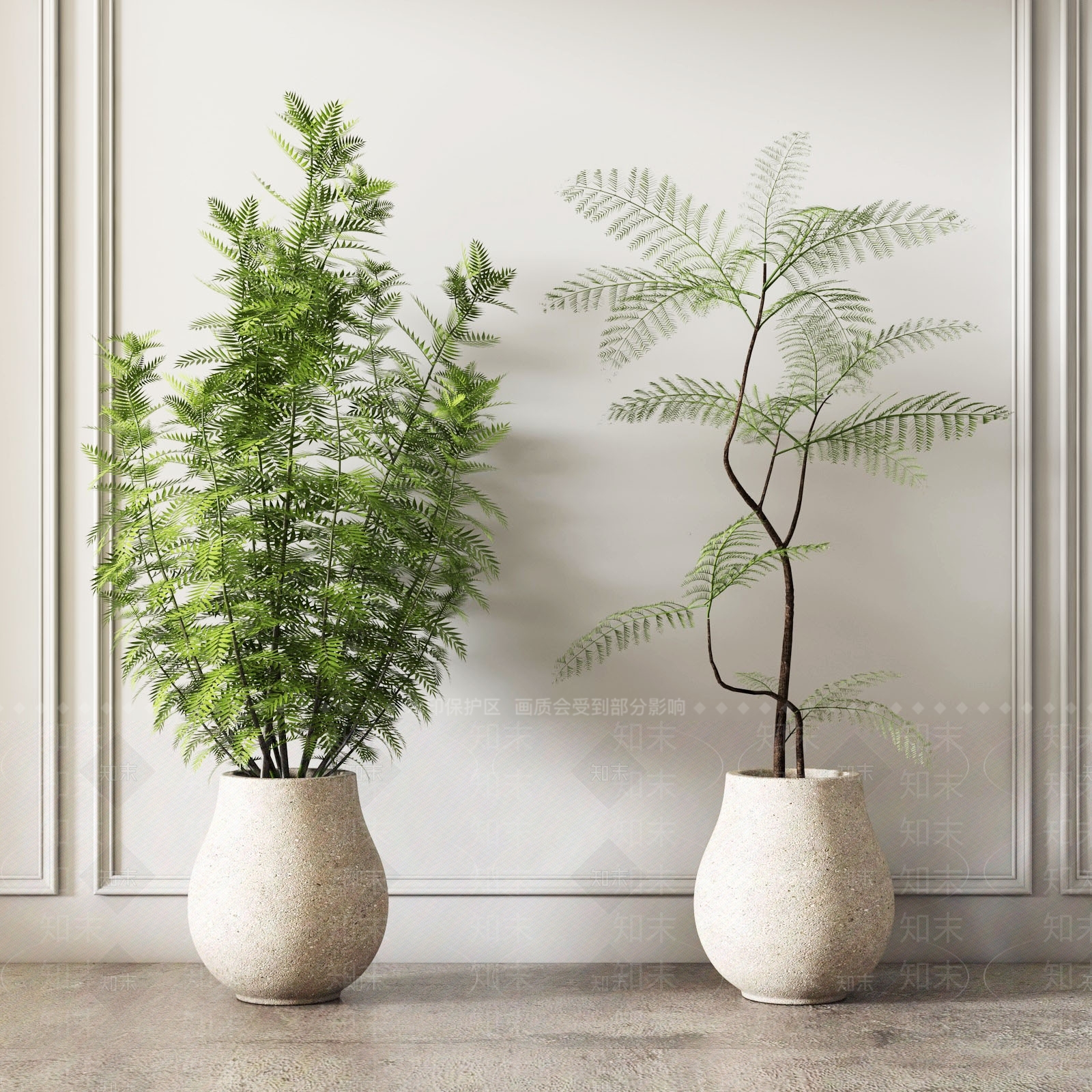 极简植物堆3D模型下载【ID:1228702826】