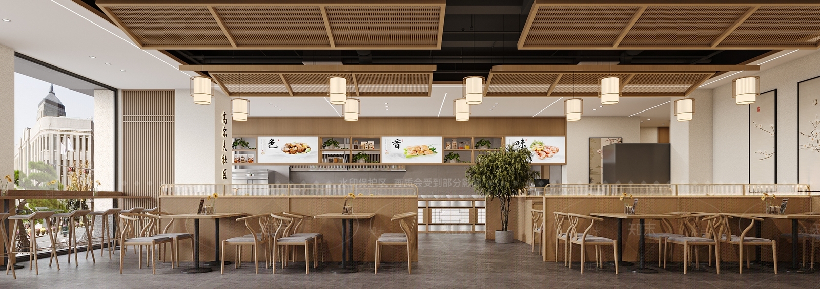 新中式中餐厅3D模型下载【ID:1228703670】