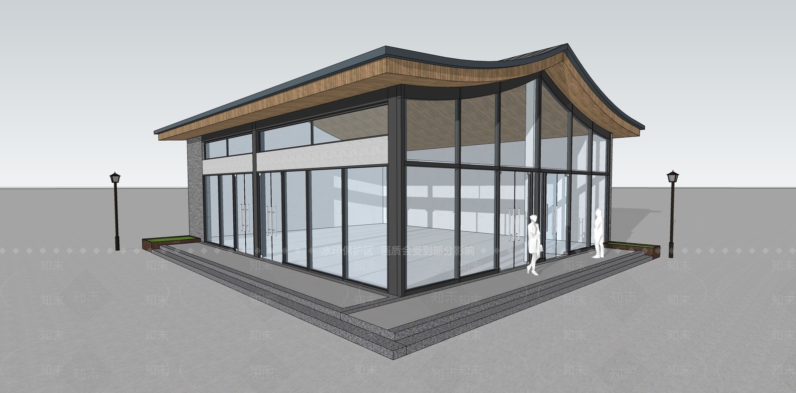 新中式小公建SU模型下载【ID:1228704047】