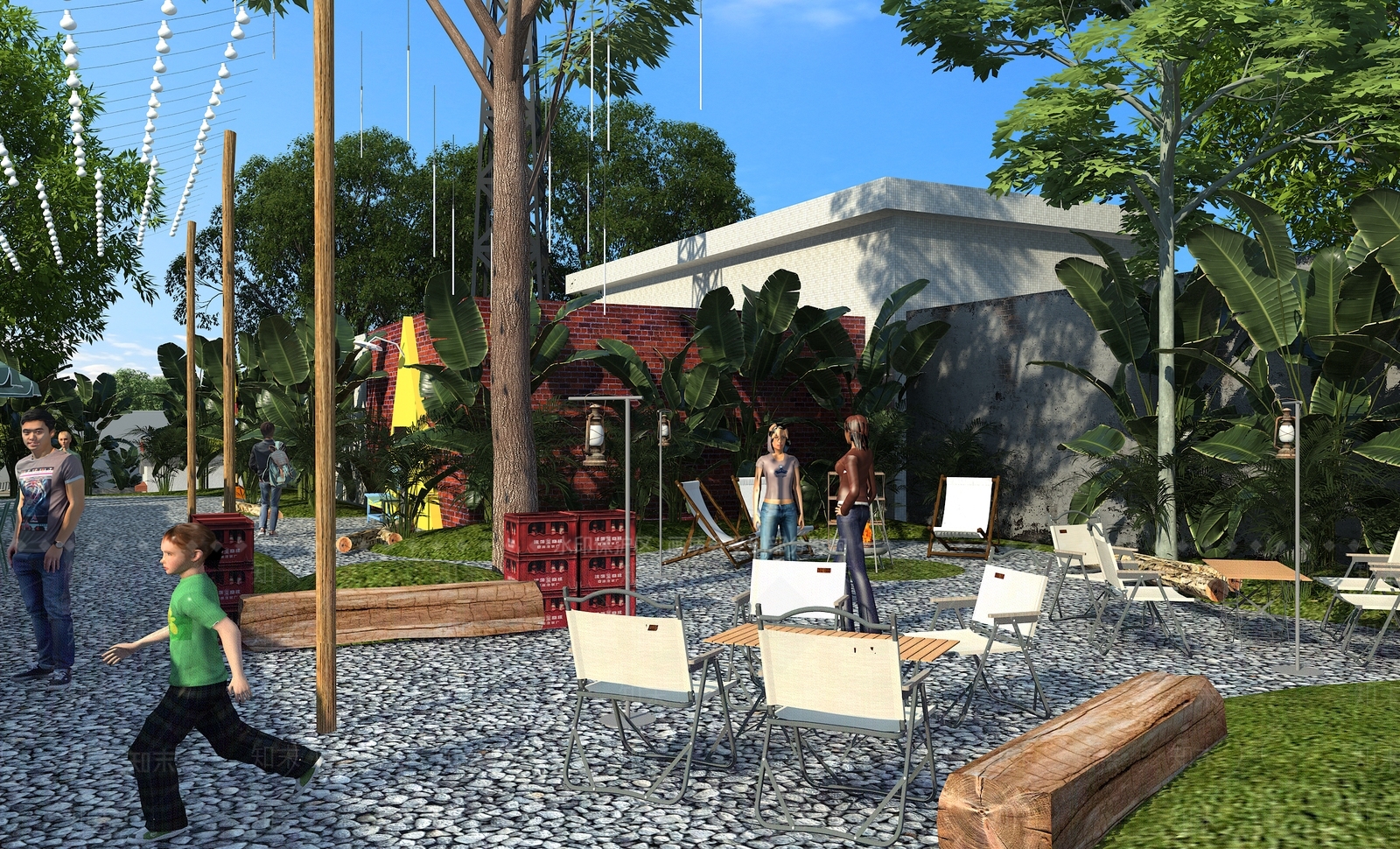 现代文旅项目景观3D模型下载【ID:1228706259】
