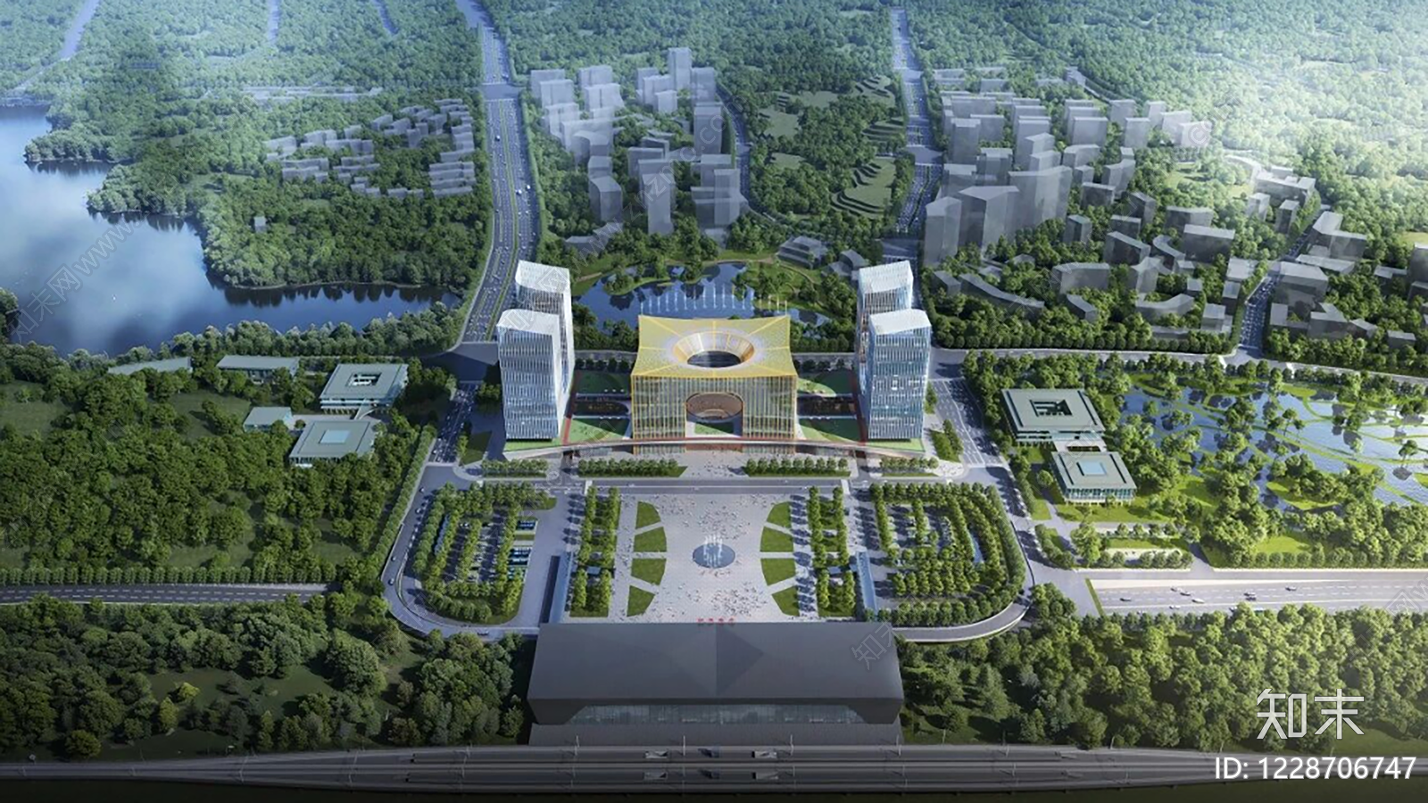 企业总部大厦cad施工图下载【ID:1228706747】