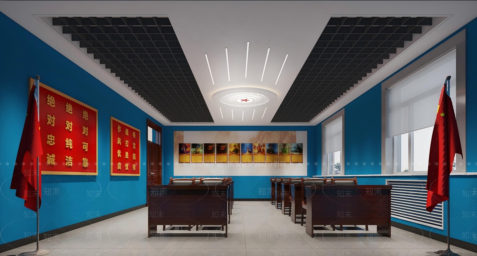 现代党建室3D模型下载【ID:1228706806】