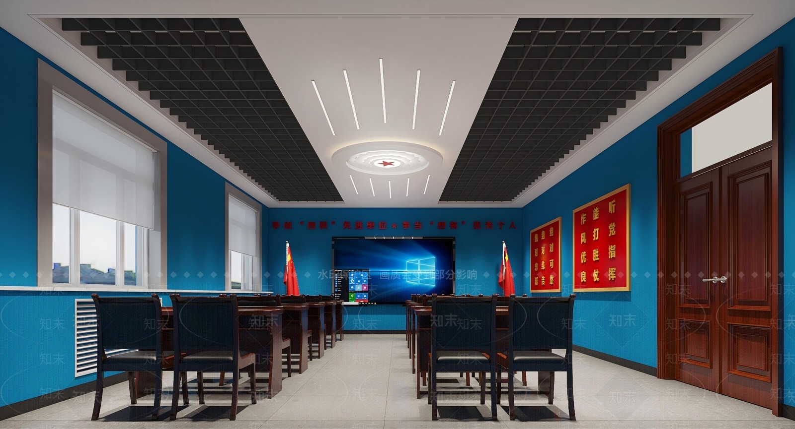 现代党建室3D模型下载【ID:1228706806】