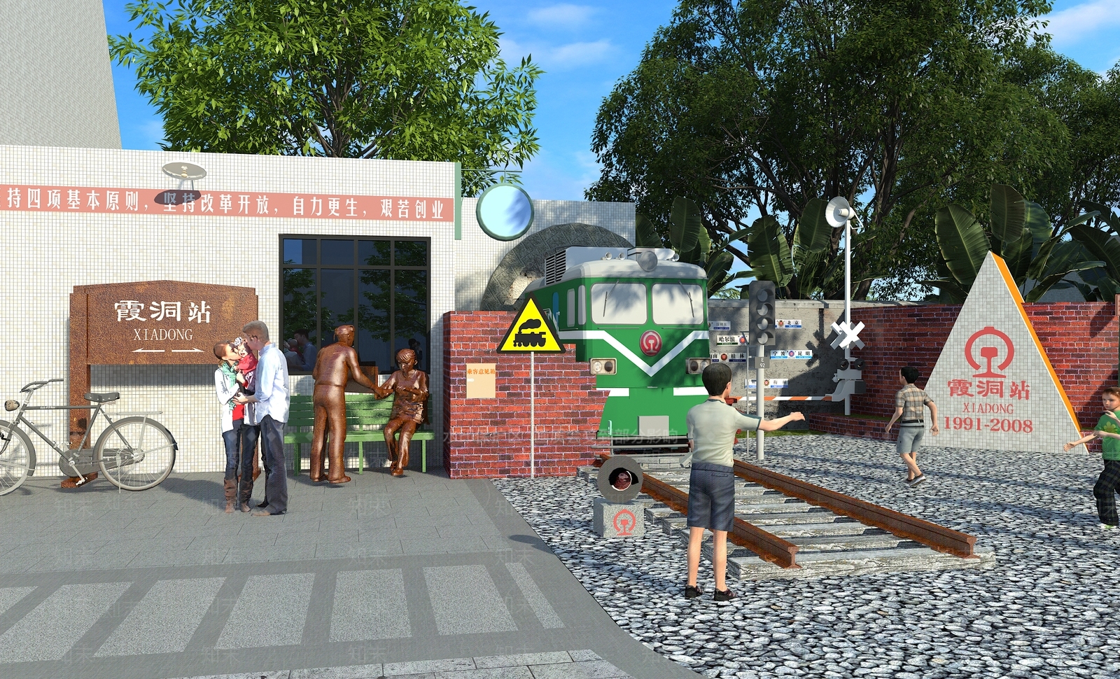 复古文旅项目景观3D模型下载【ID:1228708744】