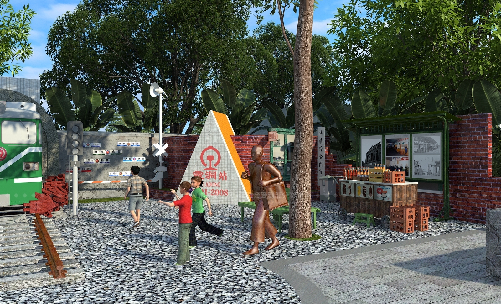 复古文旅项目景观3D模型下载【ID:1228708744】