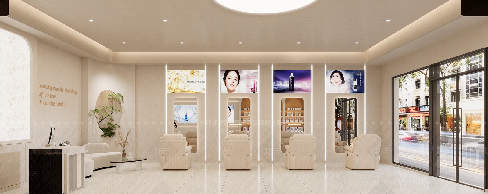 奶油风化妆品店3D模型下载【ID:1228712220】