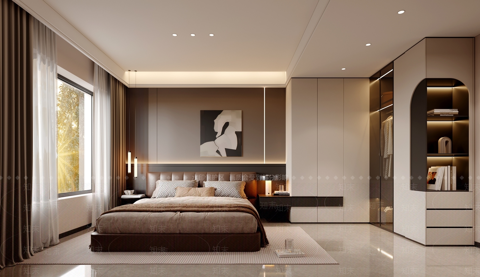 现代简约主卧3D模型下载【ID:1228714086】