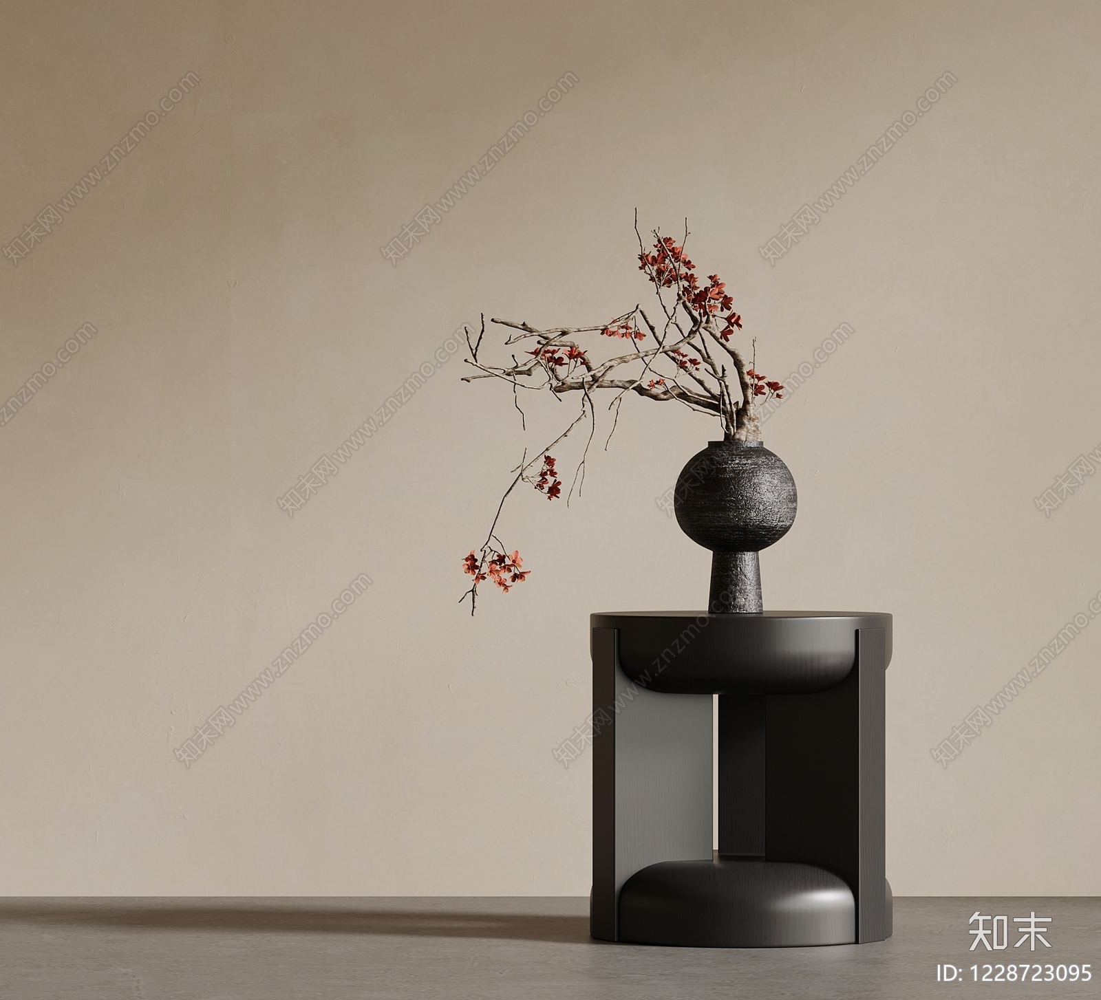 侘寂边几SU模型下载【ID:1228723095】