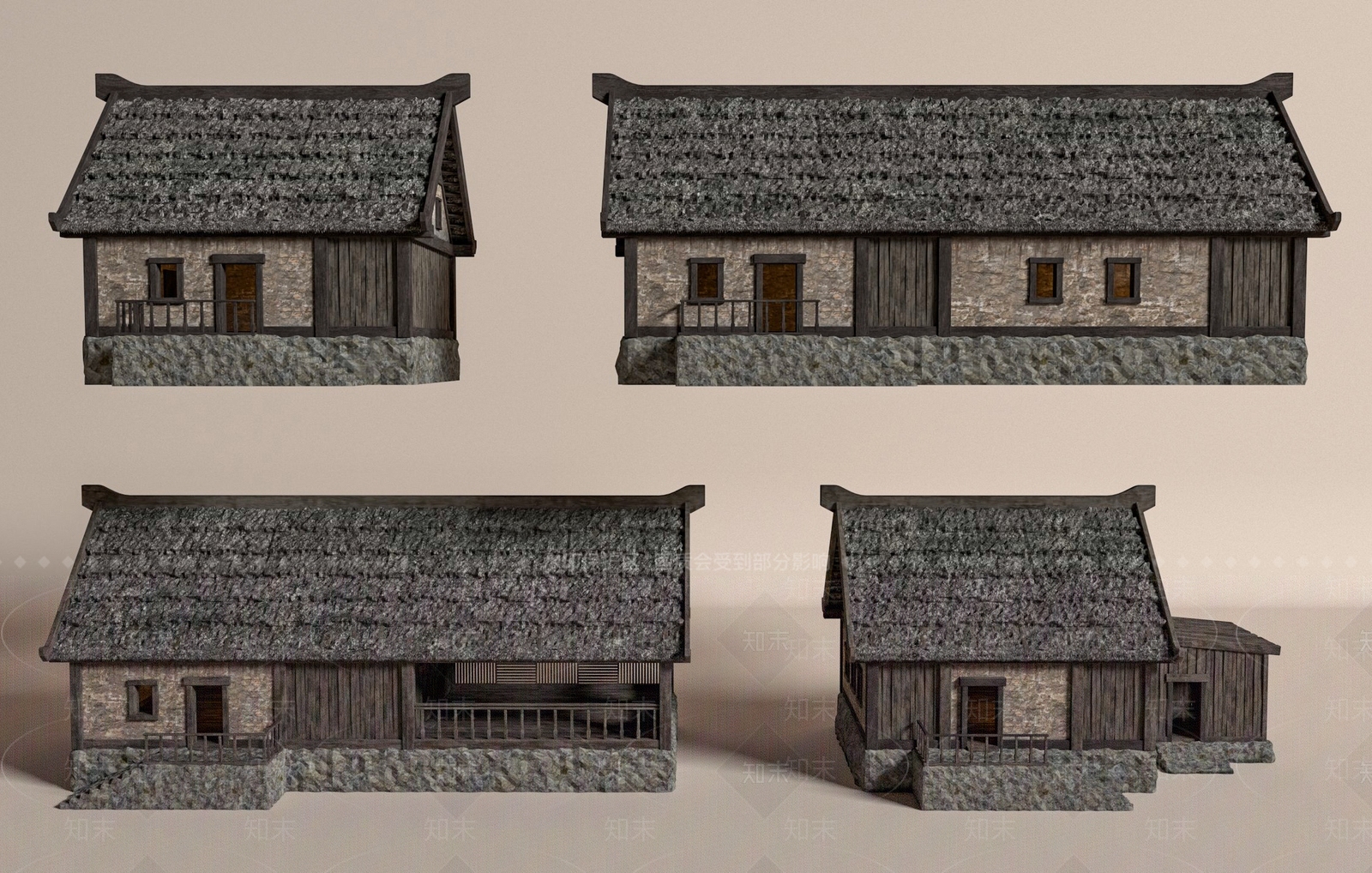中式古建古建3D模型下载【ID:1228726702】