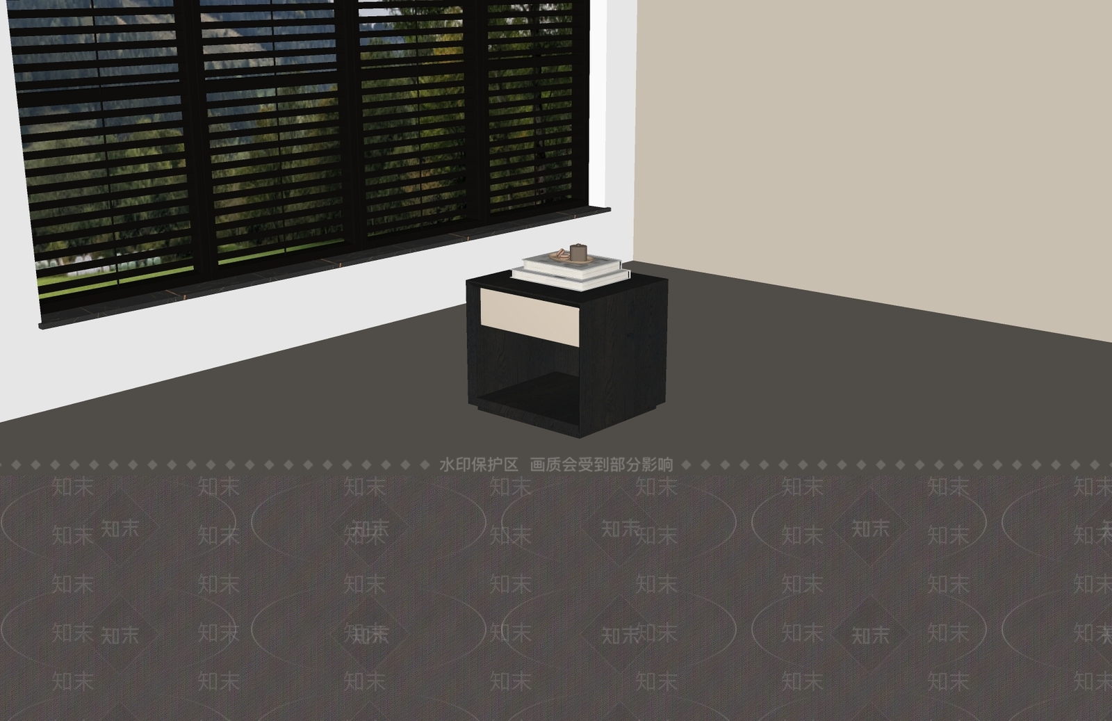 意式极简床头柜SU模型下载【ID:1228734684】