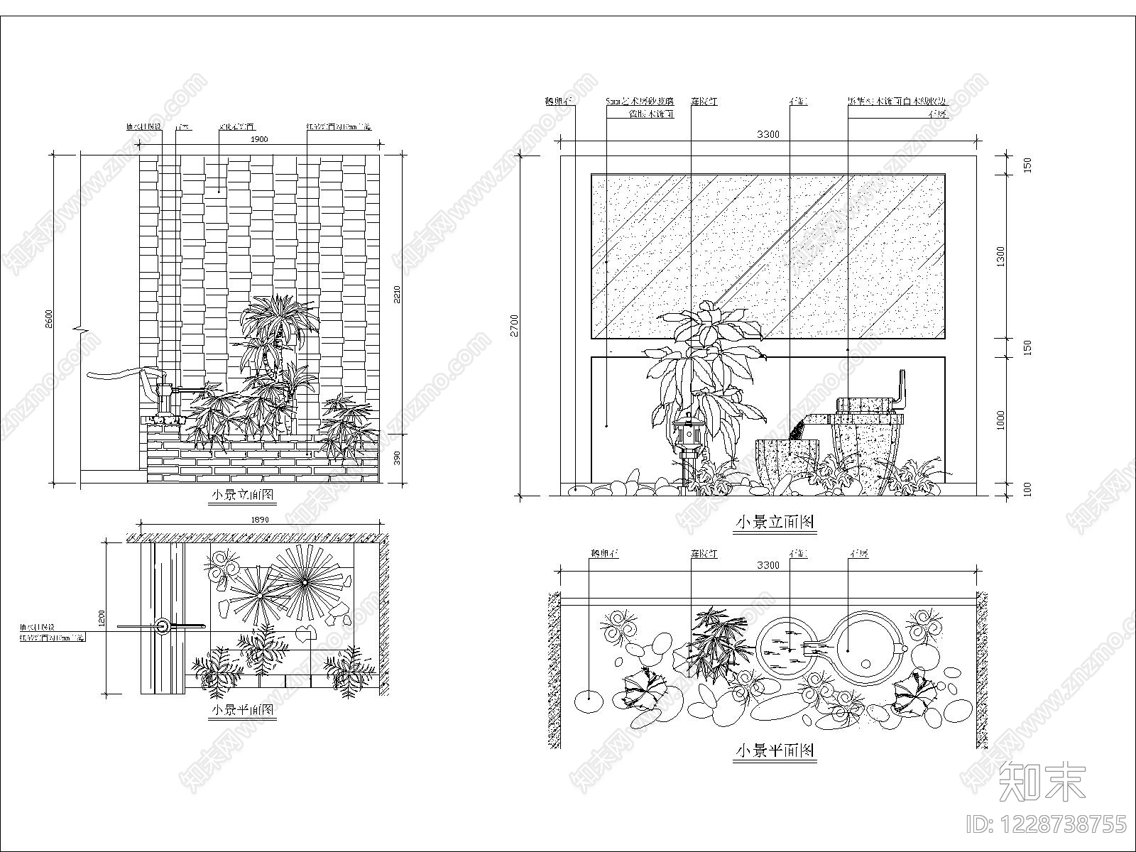 室内景观cad施工图下载【ID:1228738755】