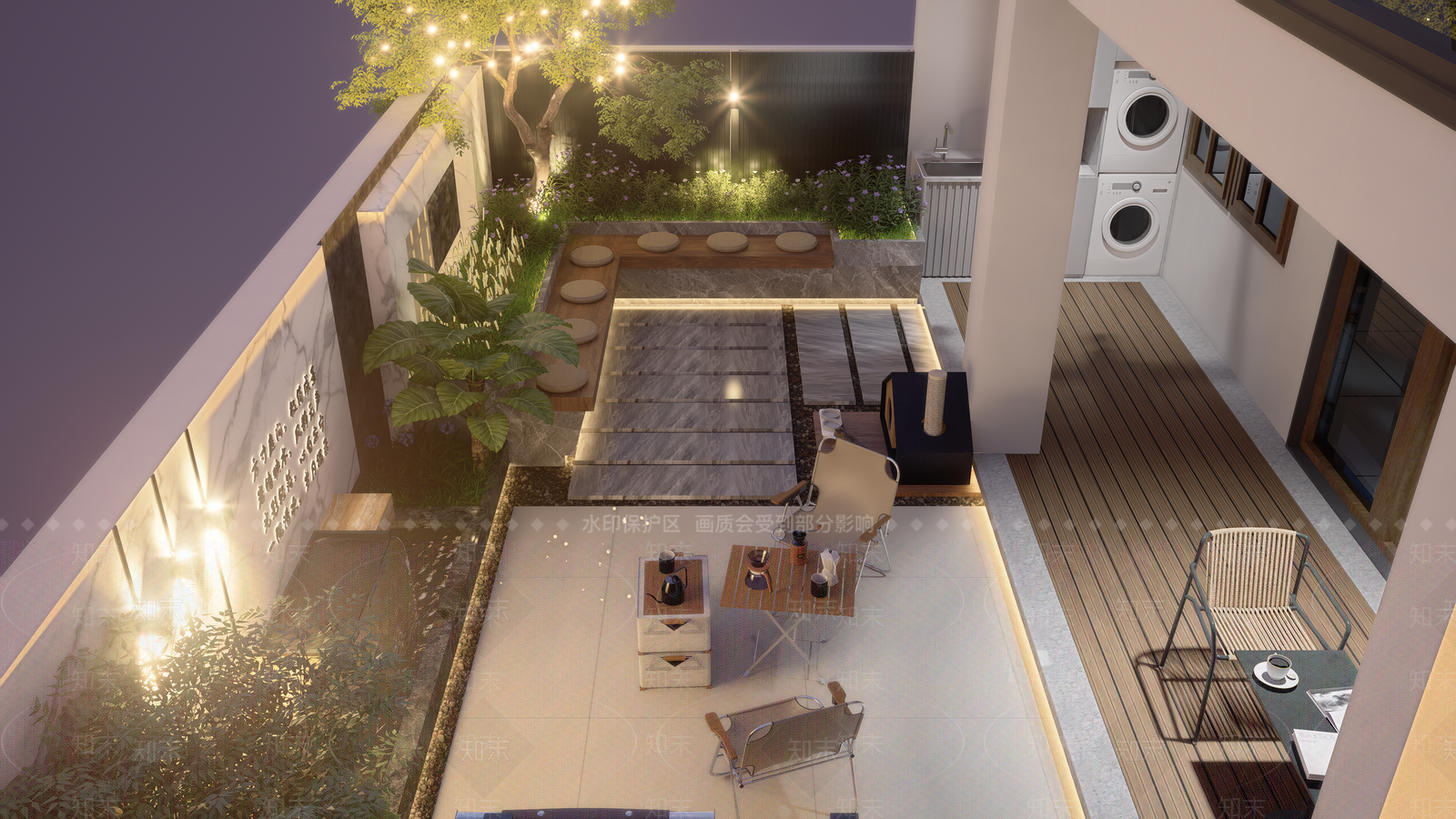 现代别墅庭院SU模型下载【ID:1228738884】