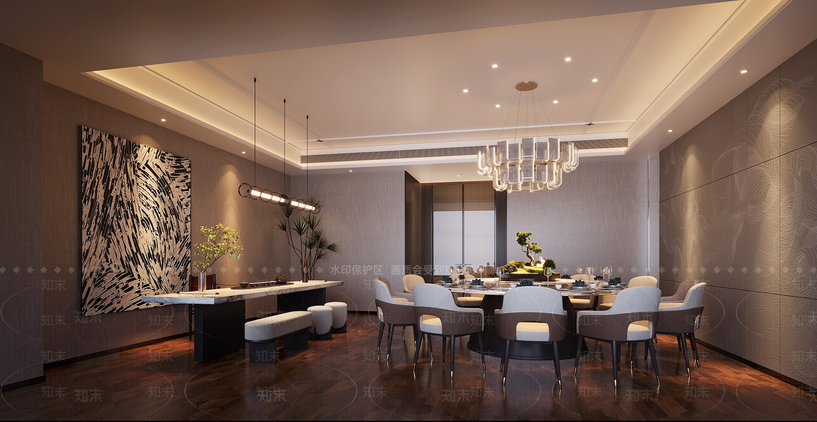 新中式包厢3D模型下载【ID:1228743160】