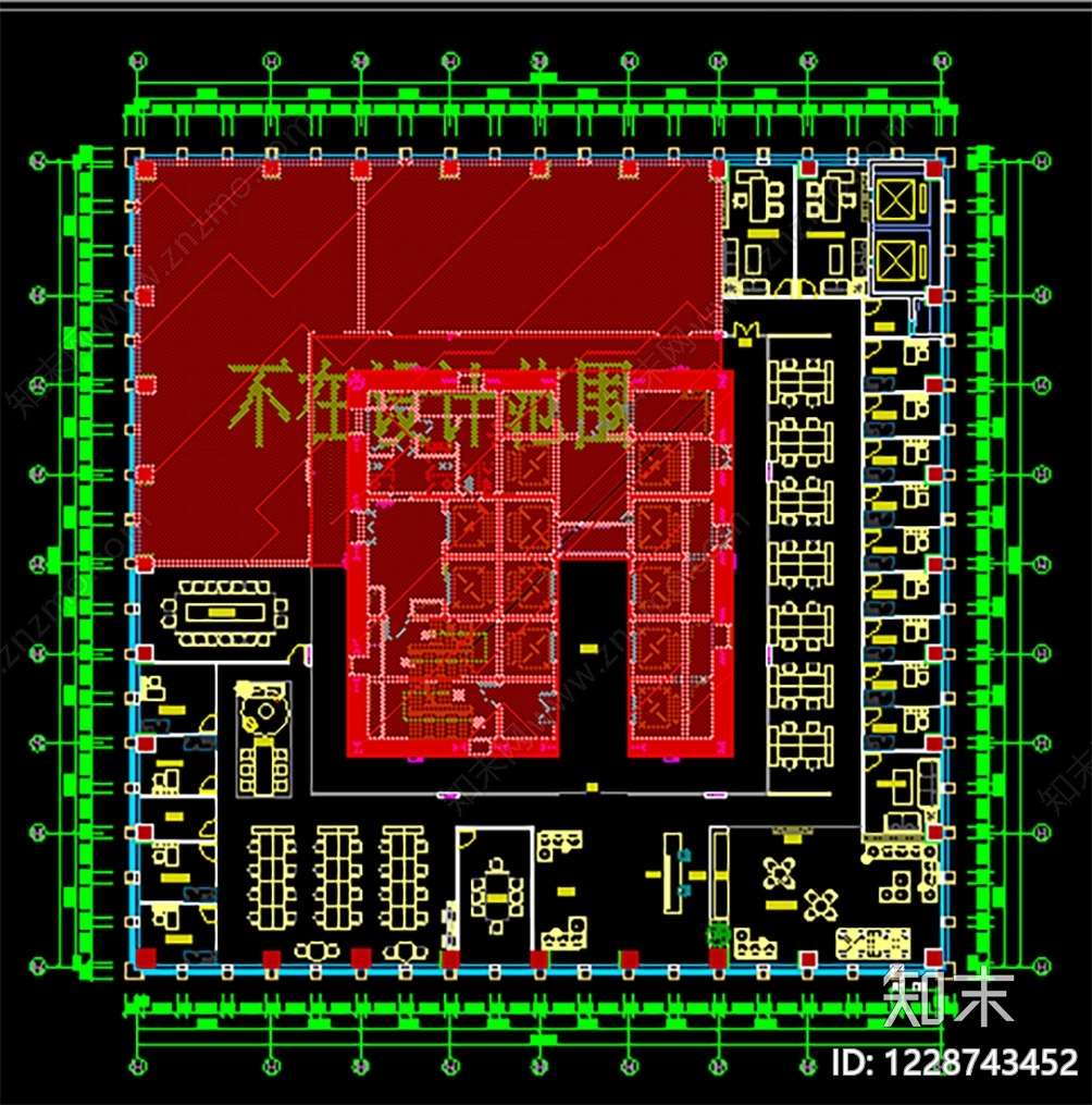 整体办公空间cad施工图下载【ID:1228743452】