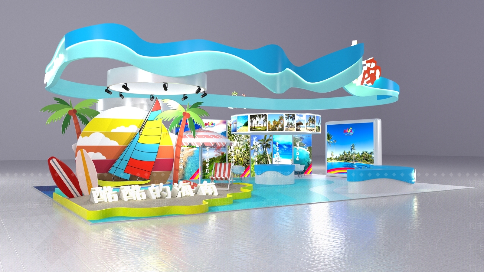 现代城市展厅SU模型下载【ID:1228745341】