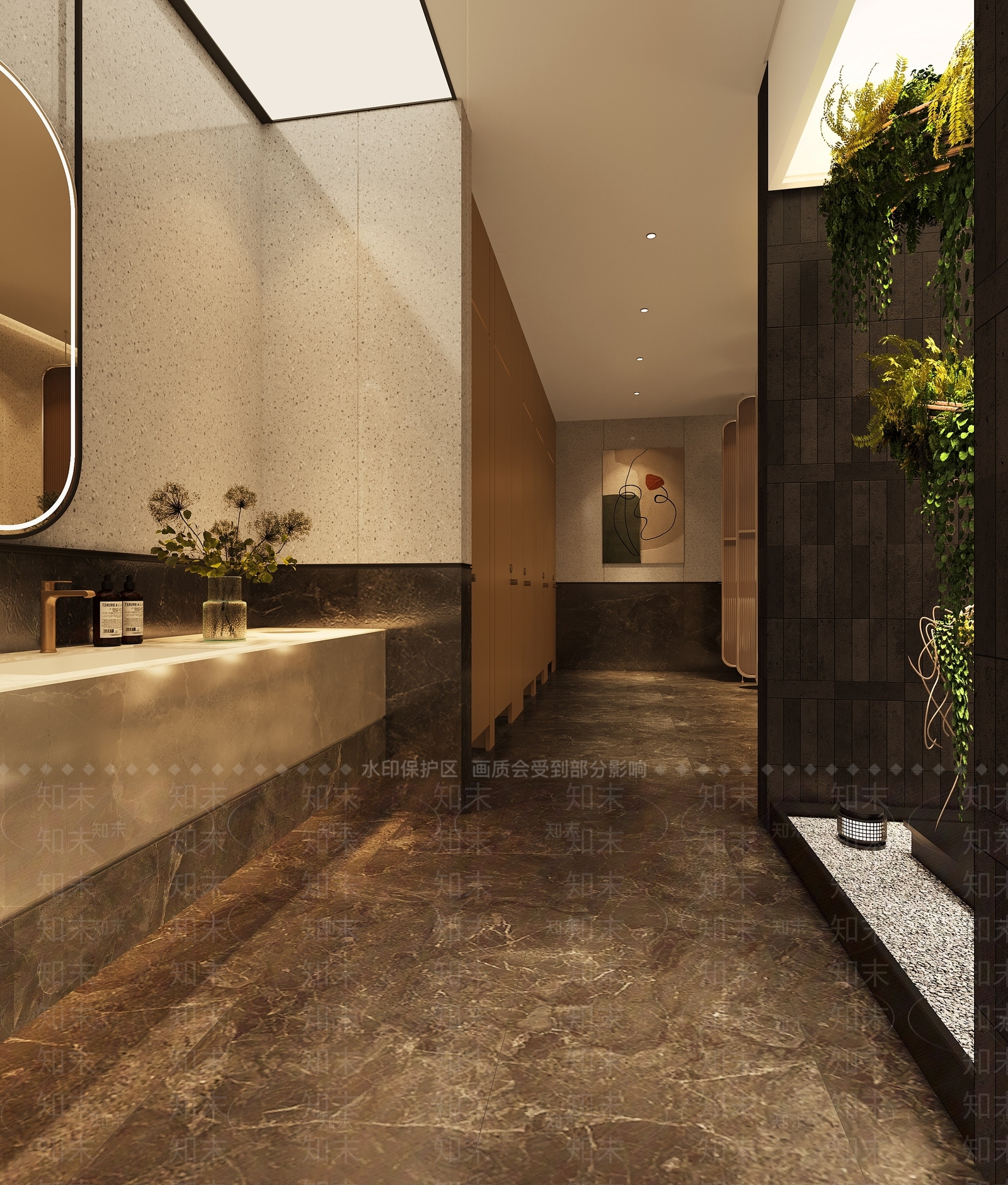 轻奢公共卫生间3D模型下载【ID:1228746051】