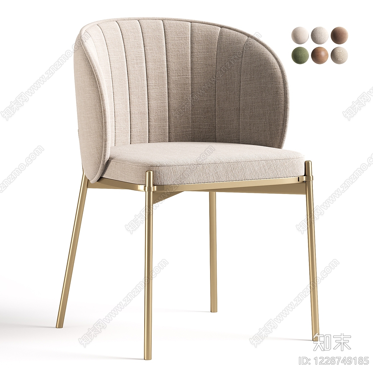 轻奢餐椅3D模型下载【ID:1228749185】