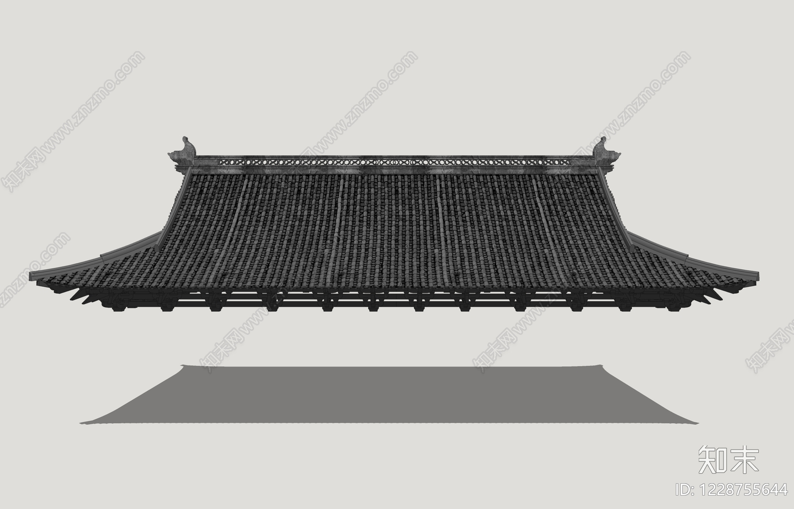 中式古建古建筑SU模型下载【ID:1228755644】