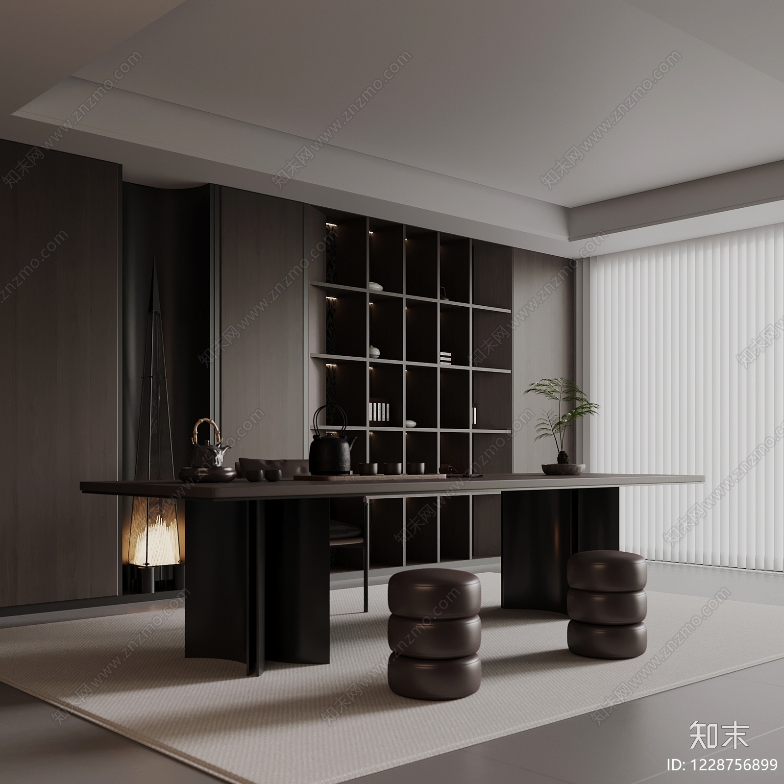 意式极简茶室3D模型下载【ID:1228756899】