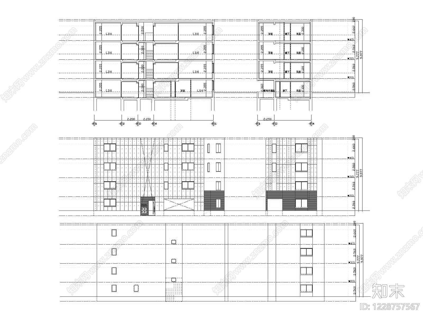 住宅楼建筑CAD图纸