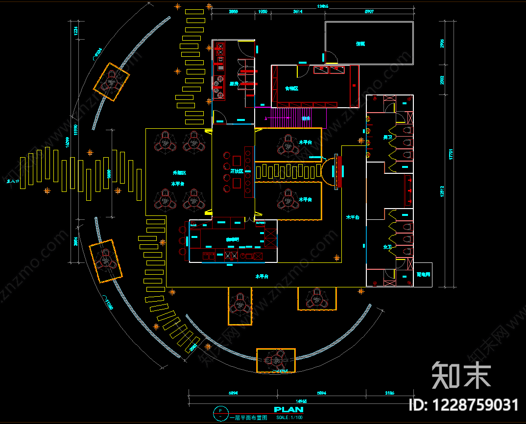 咖啡厅CAD图纸