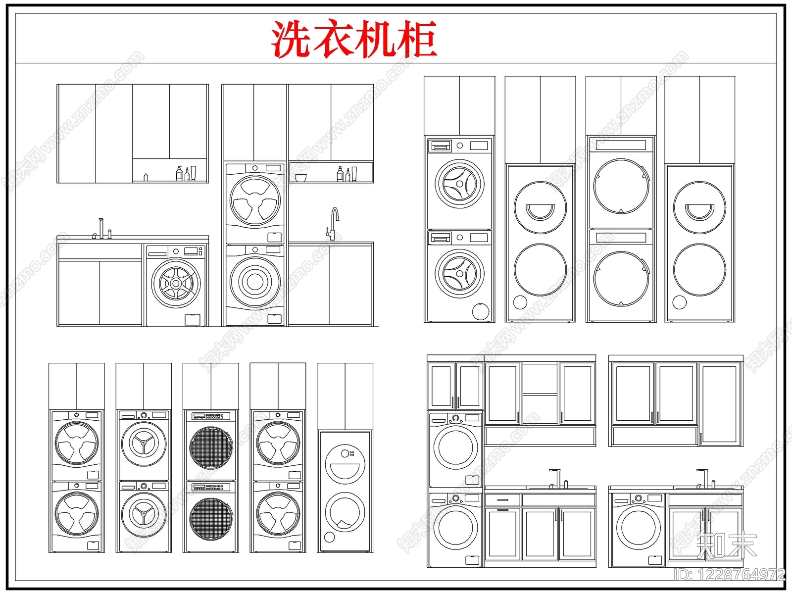 柜子cad施工图下载【ID:1228764972】
