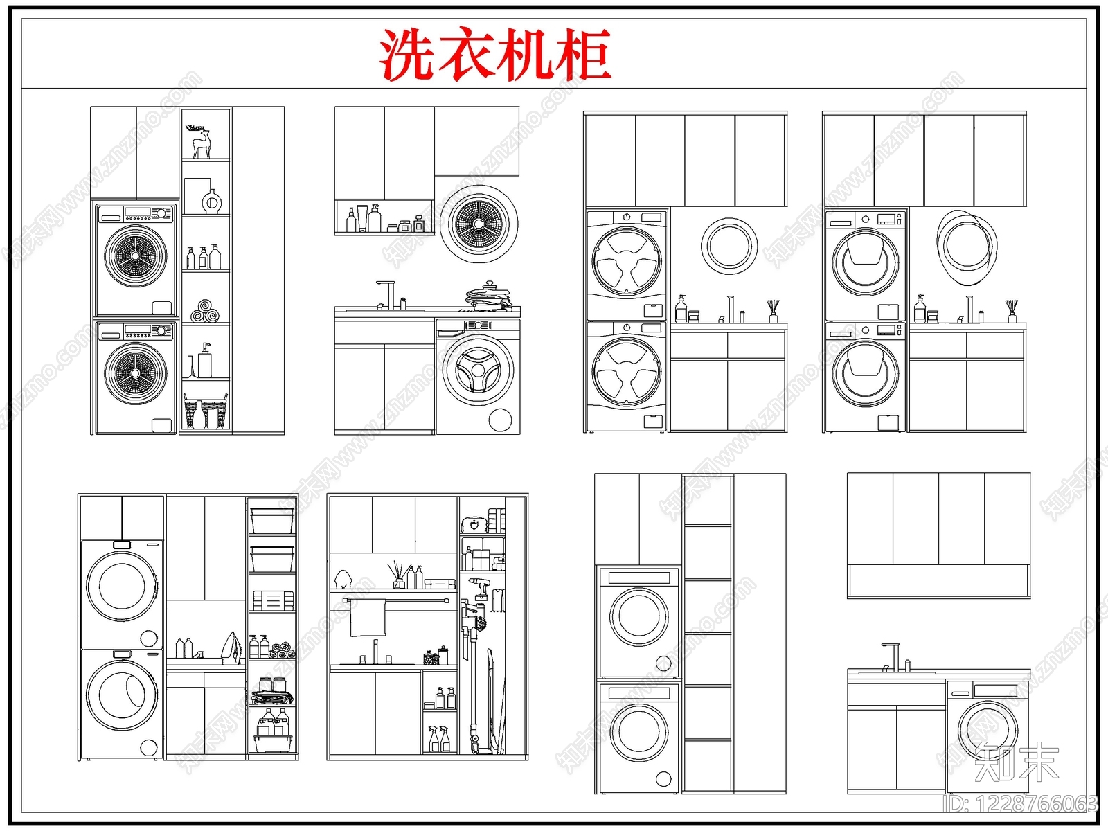 柜子cad施工图下载【ID:1228766063】