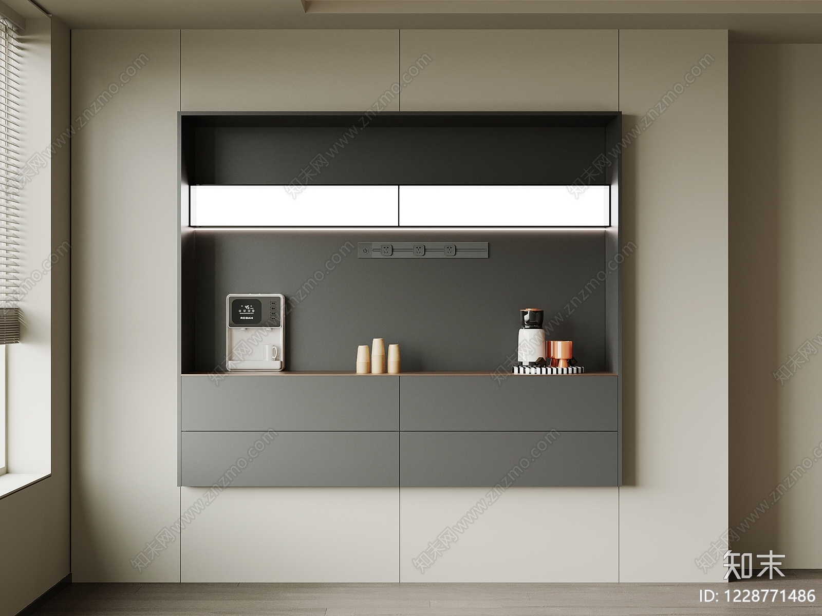 意式极简酒柜3D模型下载【ID:1228771486】