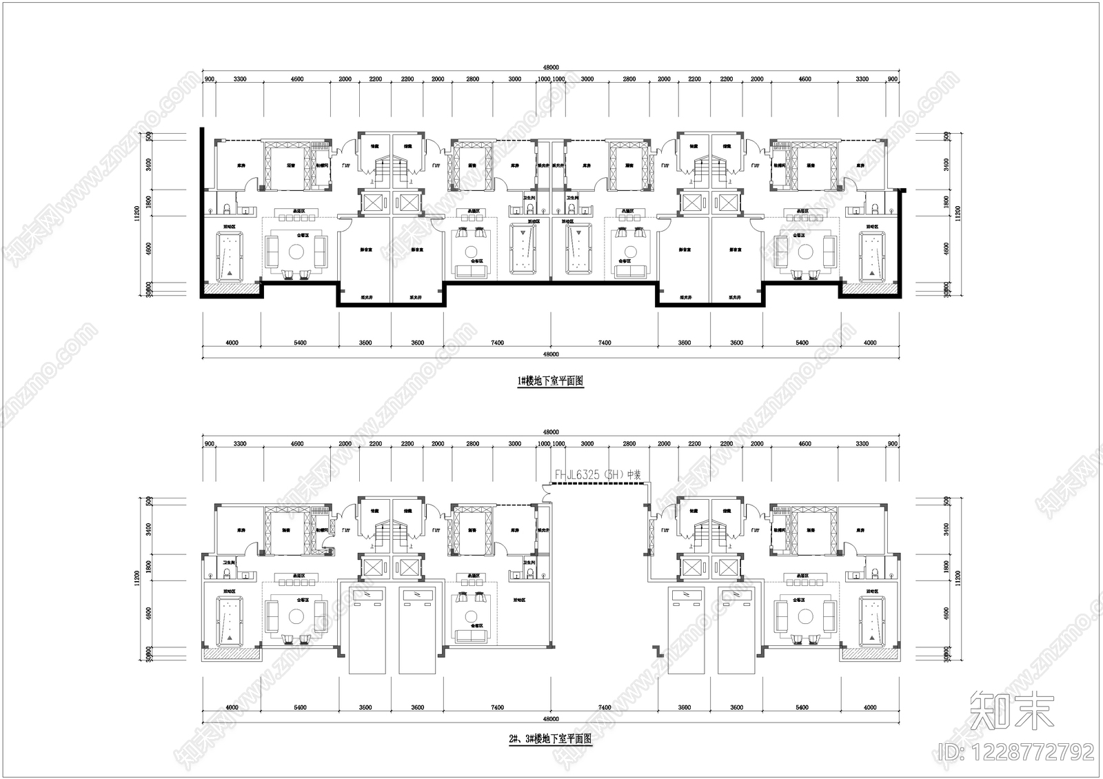 别墅建筑cad施工图下载【ID:1228772792】