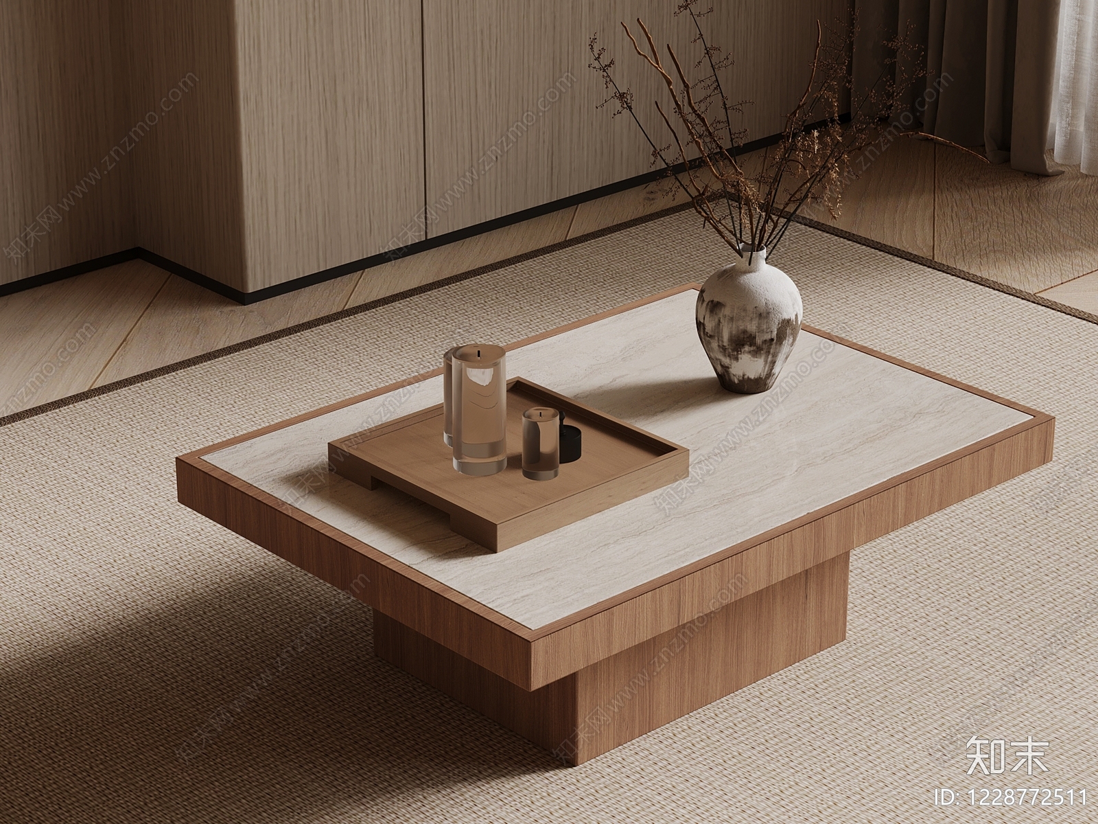 侘寂茶几3D模型下载【ID:1228772511】