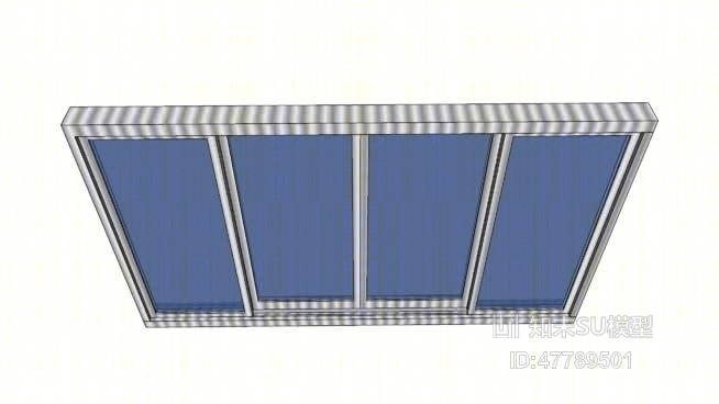 推拉窗SU模型下载【ID:47789501】
