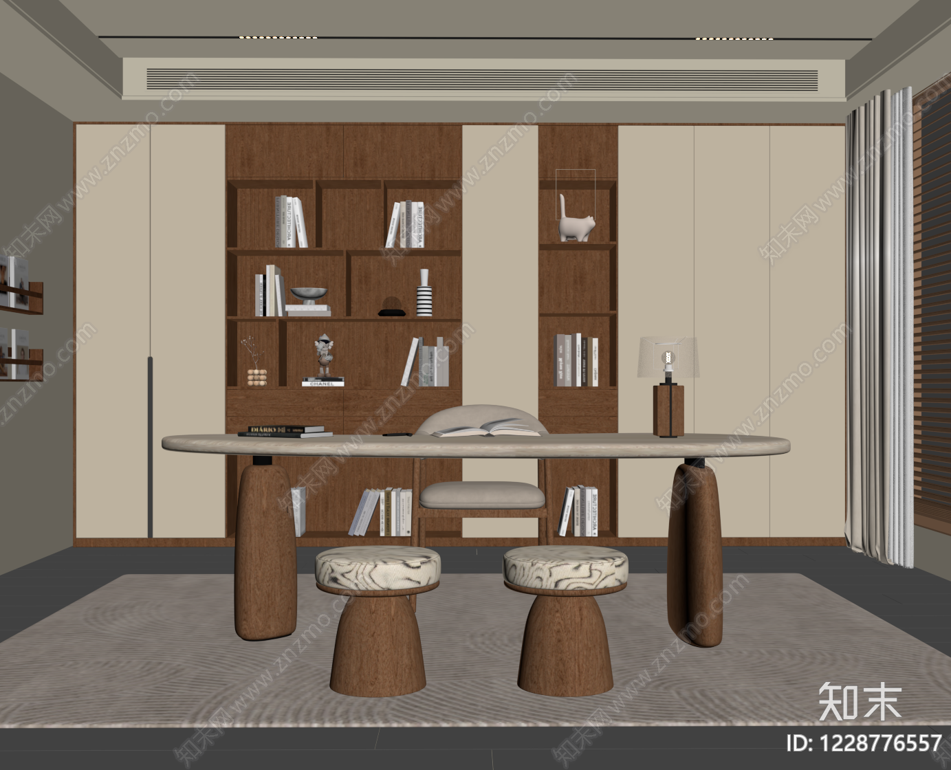 书房SU模型下载【ID:1228776557】