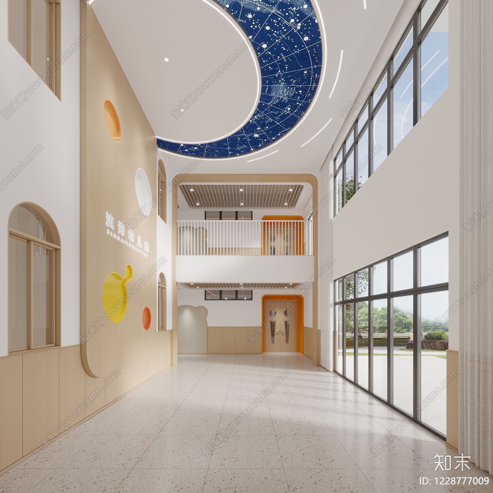 原木风幼儿园3D模型下载【ID:1228777009】