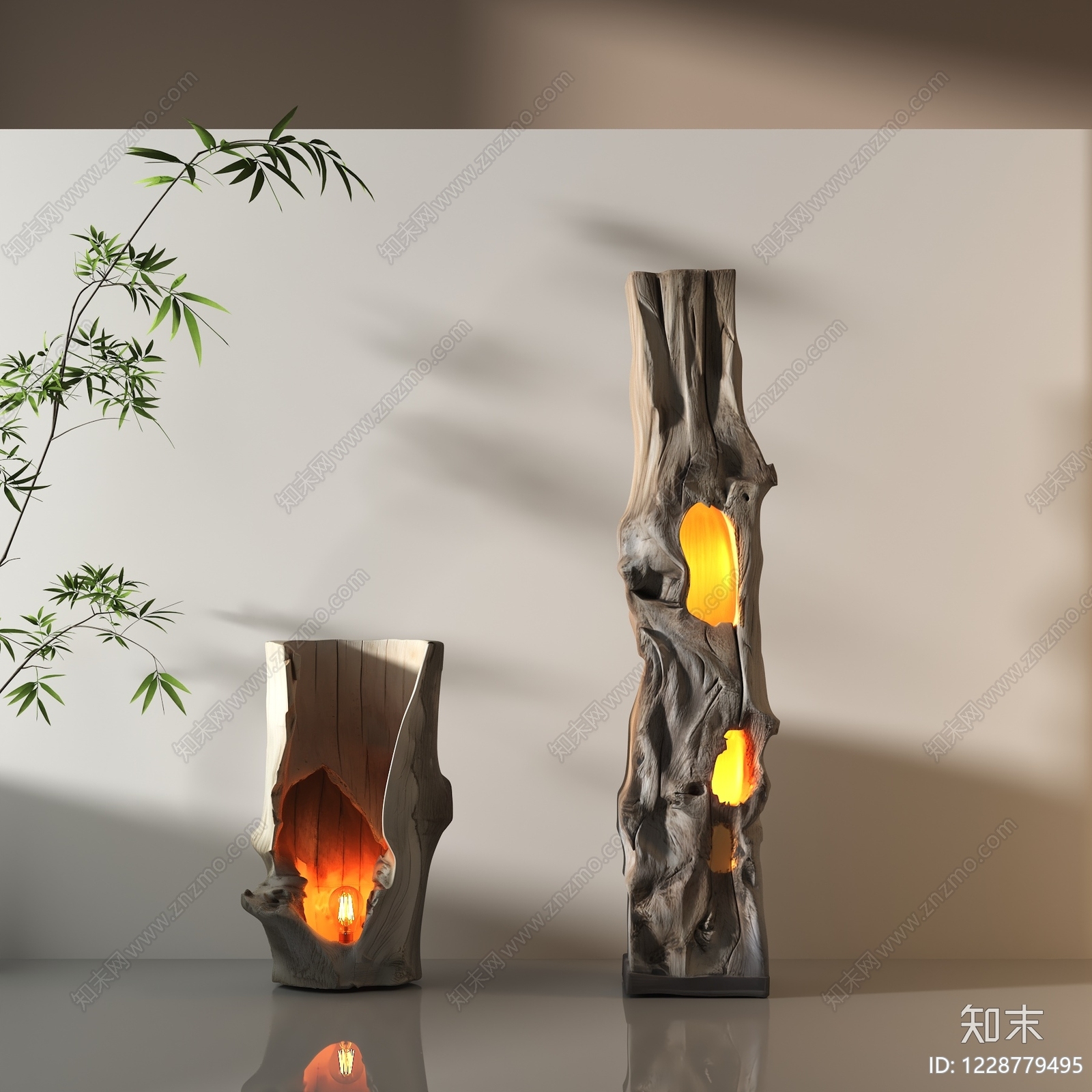 侘寂户外落地灯SU模型下载【ID:1228779495】