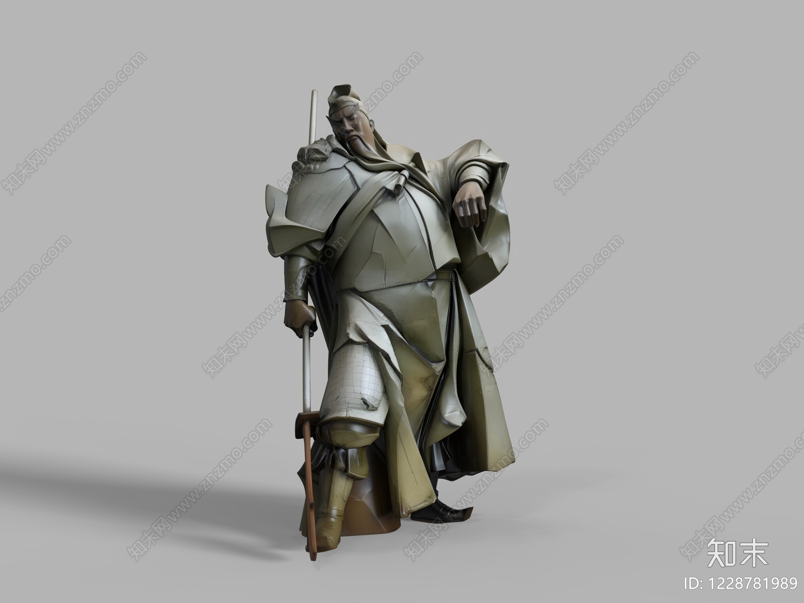 新中式雕塑摆件3D模型下载【ID:1228781989】