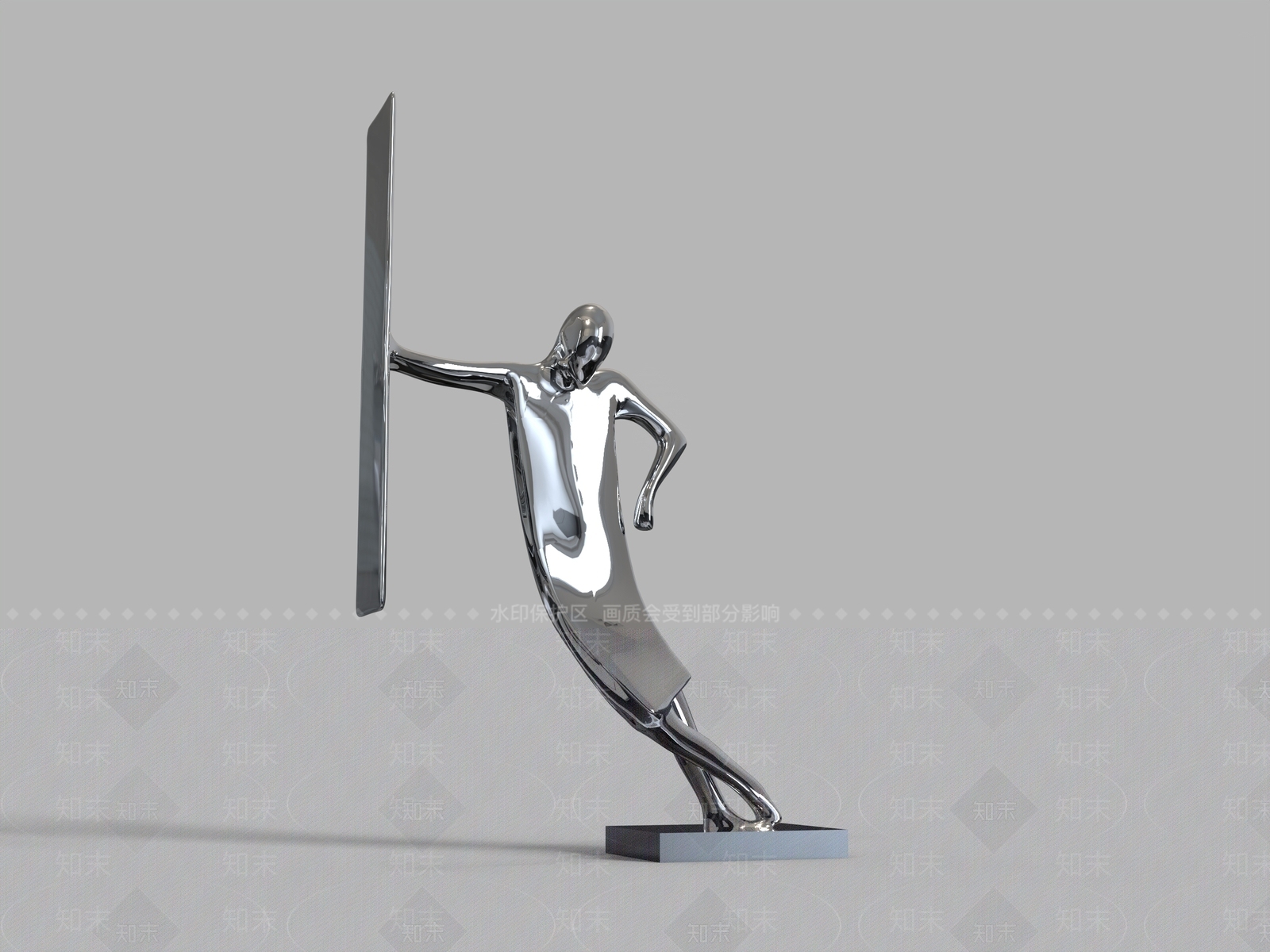 极简雕塑摆件3D模型下载【ID:1228782346】