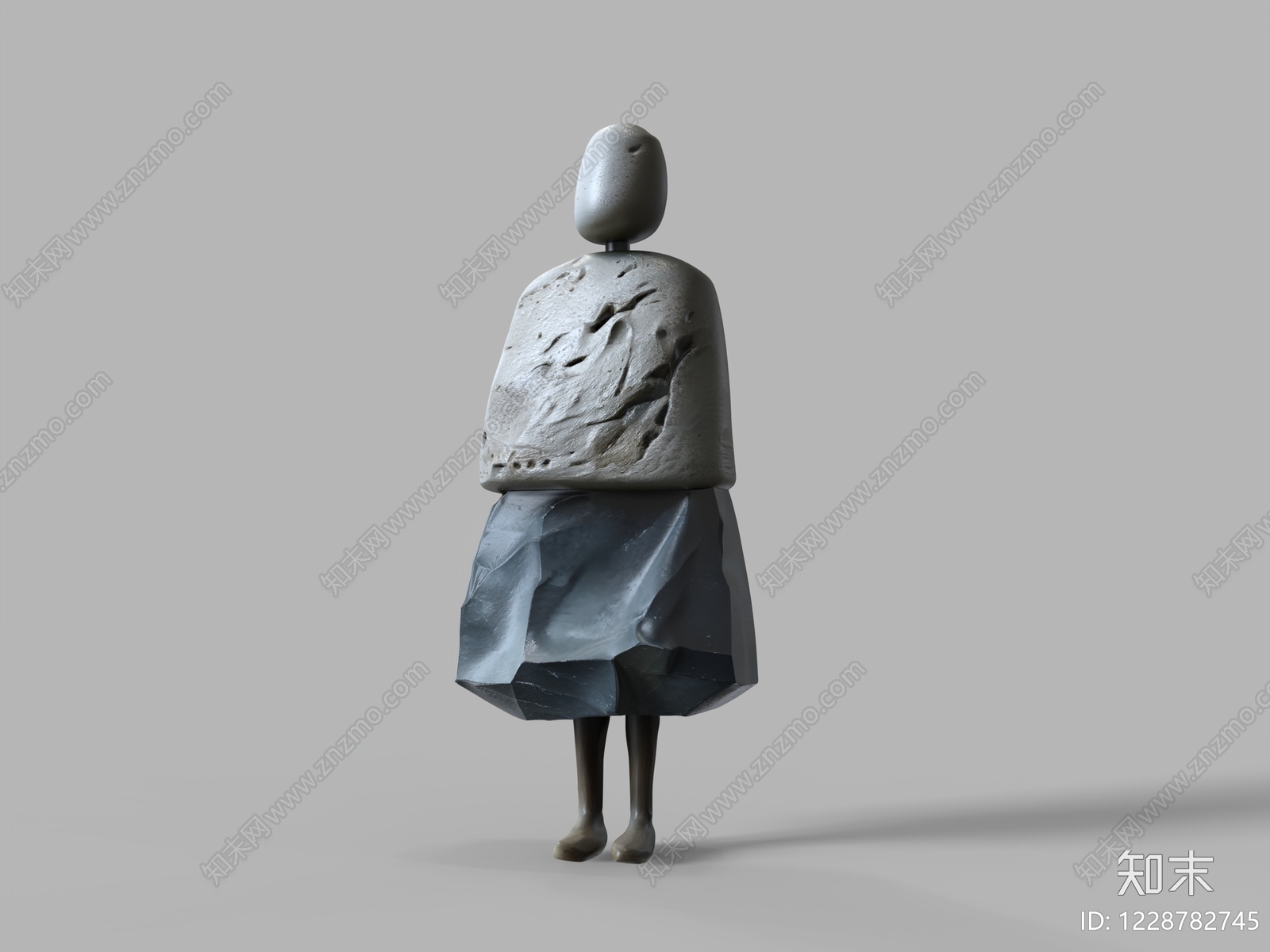 极简雕塑摆件3D模型下载【ID:1228782745】