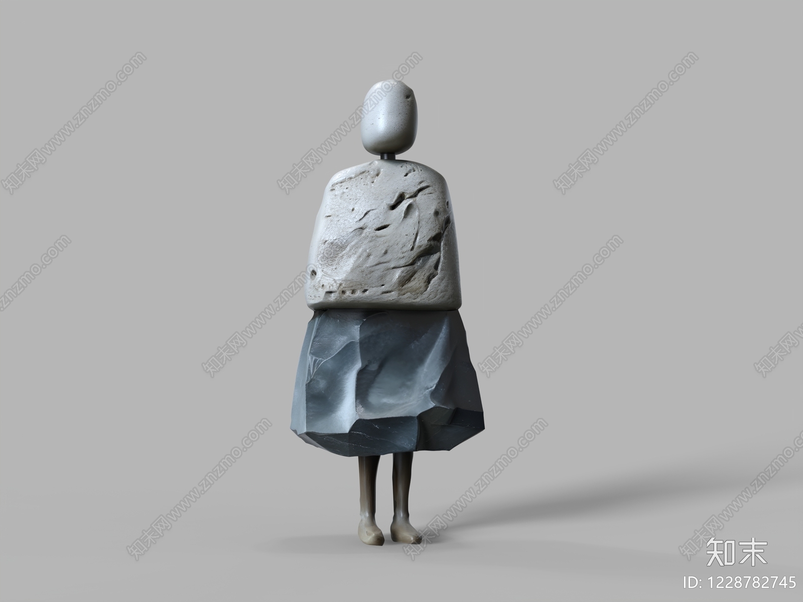 极简雕塑摆件3D模型下载【ID:1228782745】