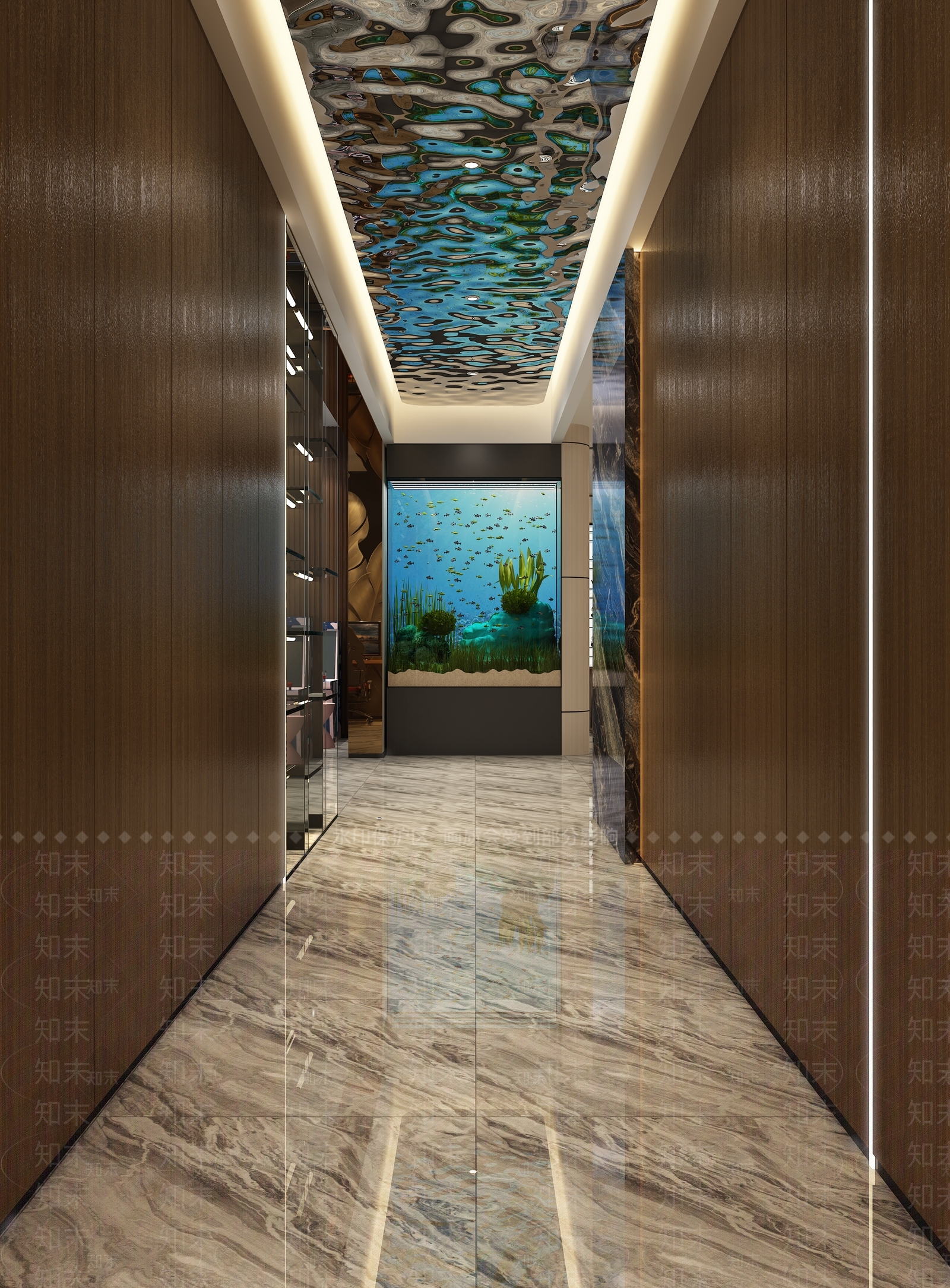 轻奢酒店走廊3D模型下载【ID:1228788158】