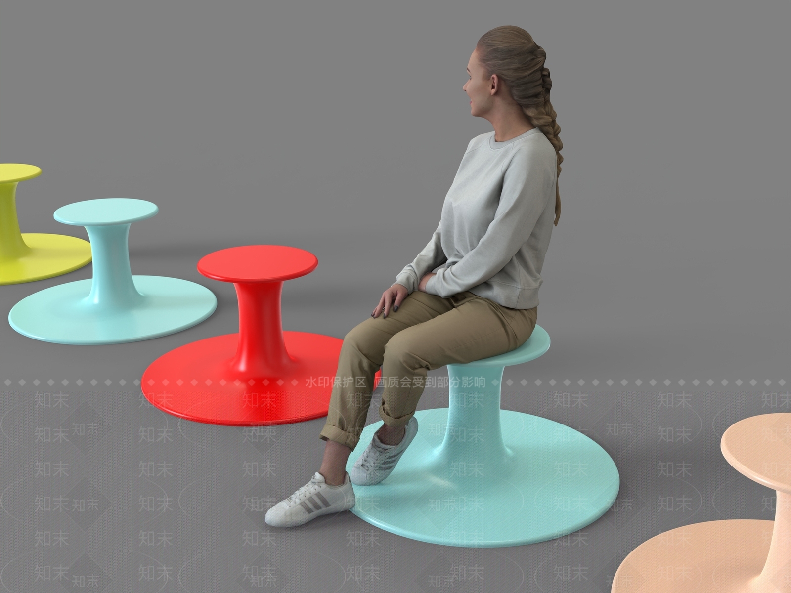 现代简约其他凳子SU模型下载【ID:1228790976】