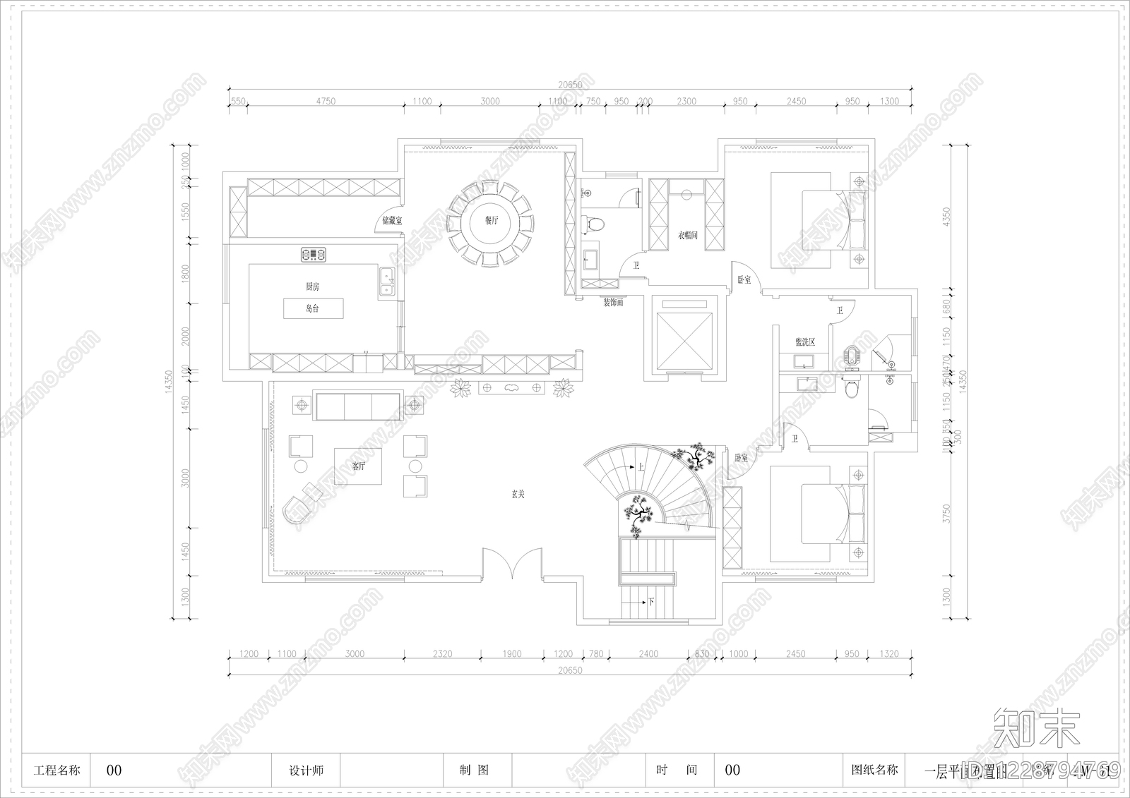 别墅建筑CAD图纸